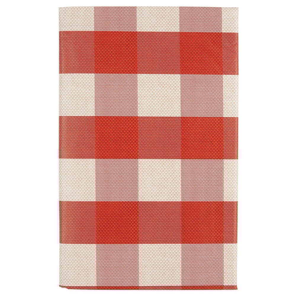 Buffalo Check Vinyl Tablecloth with Flannel Backing