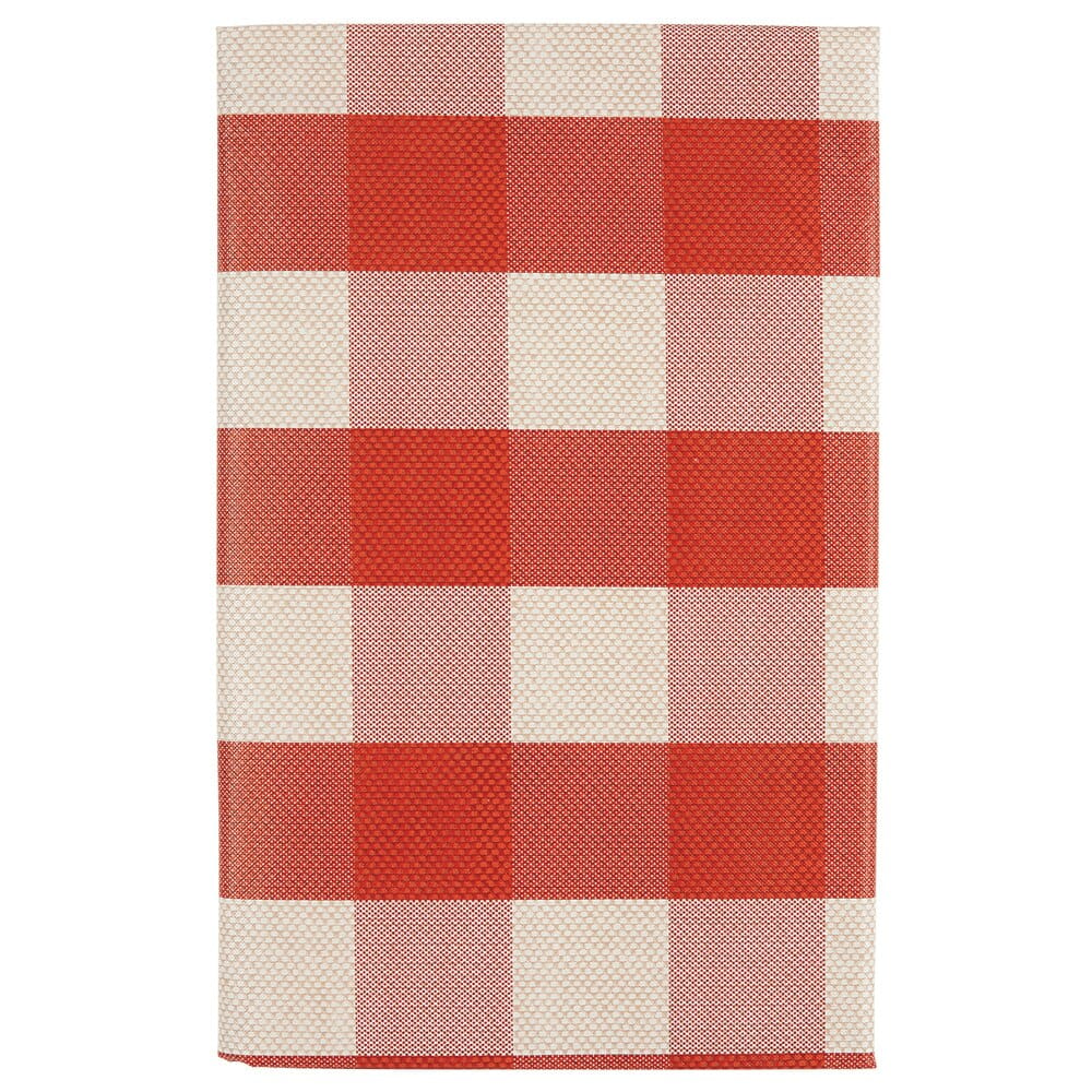 Buffalo Check Vinyl Tablecloth with Flannel Backing