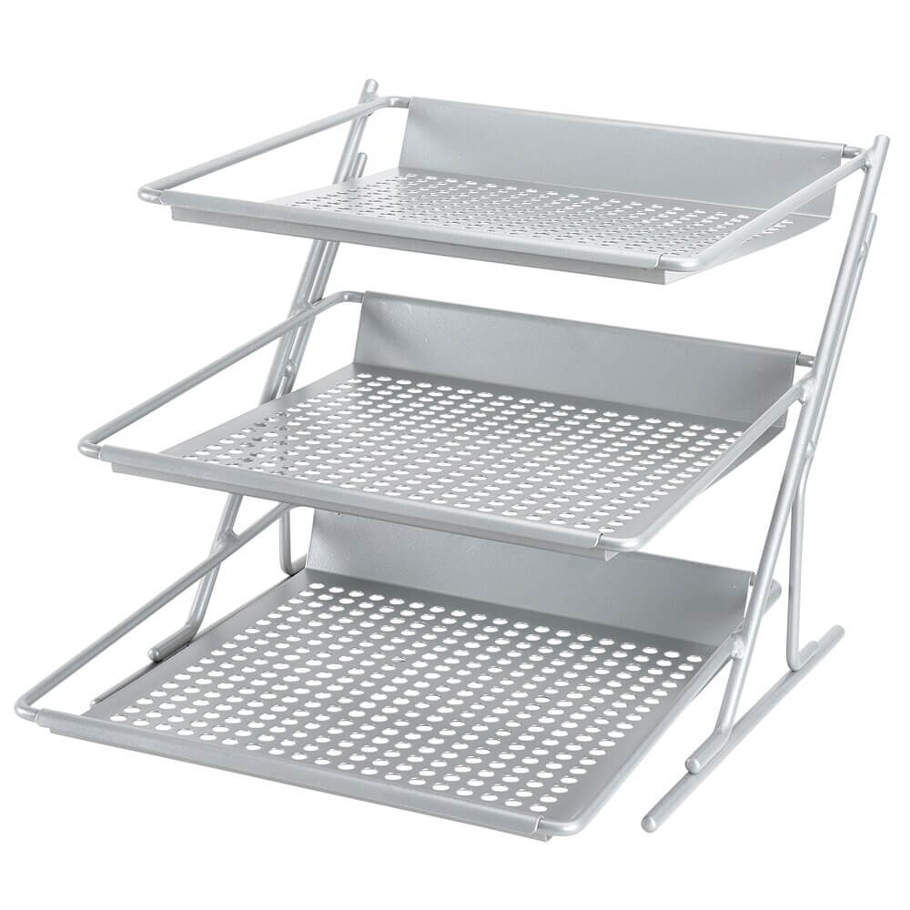 Oneida 3-Tier Display Stand with Mesh Shelves