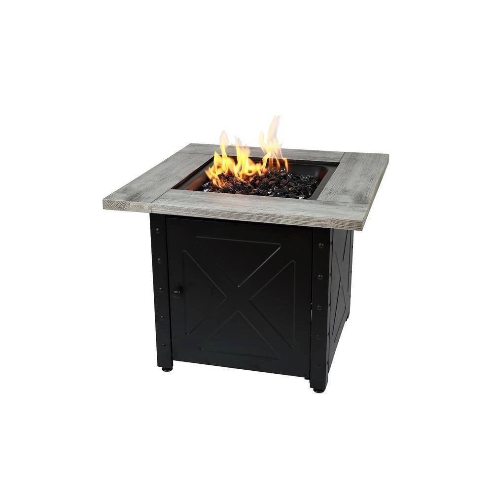 Endless Summer 30" Outdoor Gas Fire Pit, 50,000 BTU, Black Fireglass