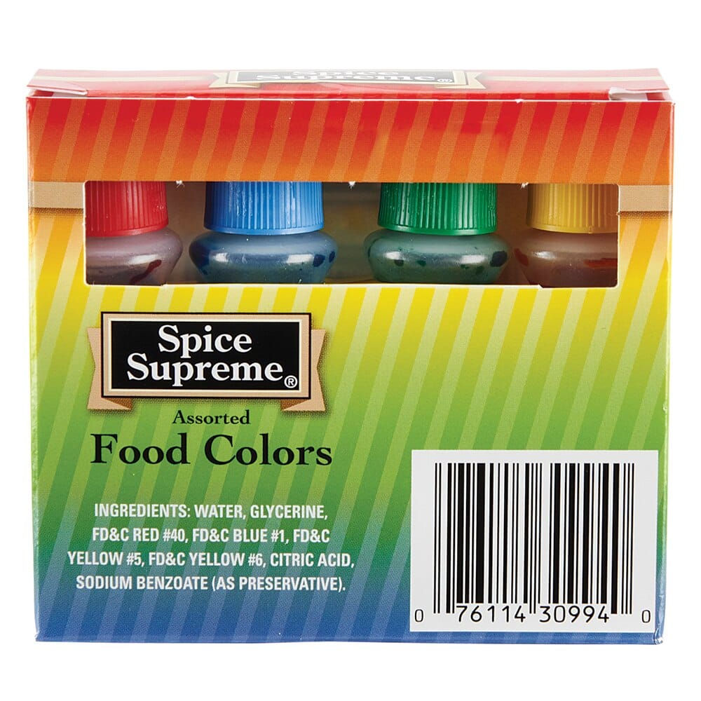 Spice Supreme Assorted Food Colors, 1.2 oz