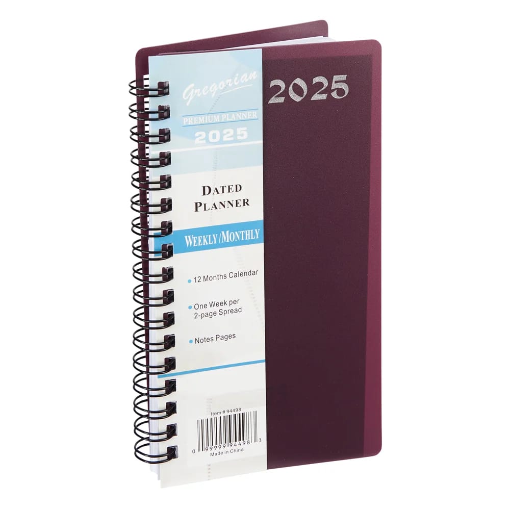 2025 Gregorian Premium Weekly/Monthly Dated Planner, 6"