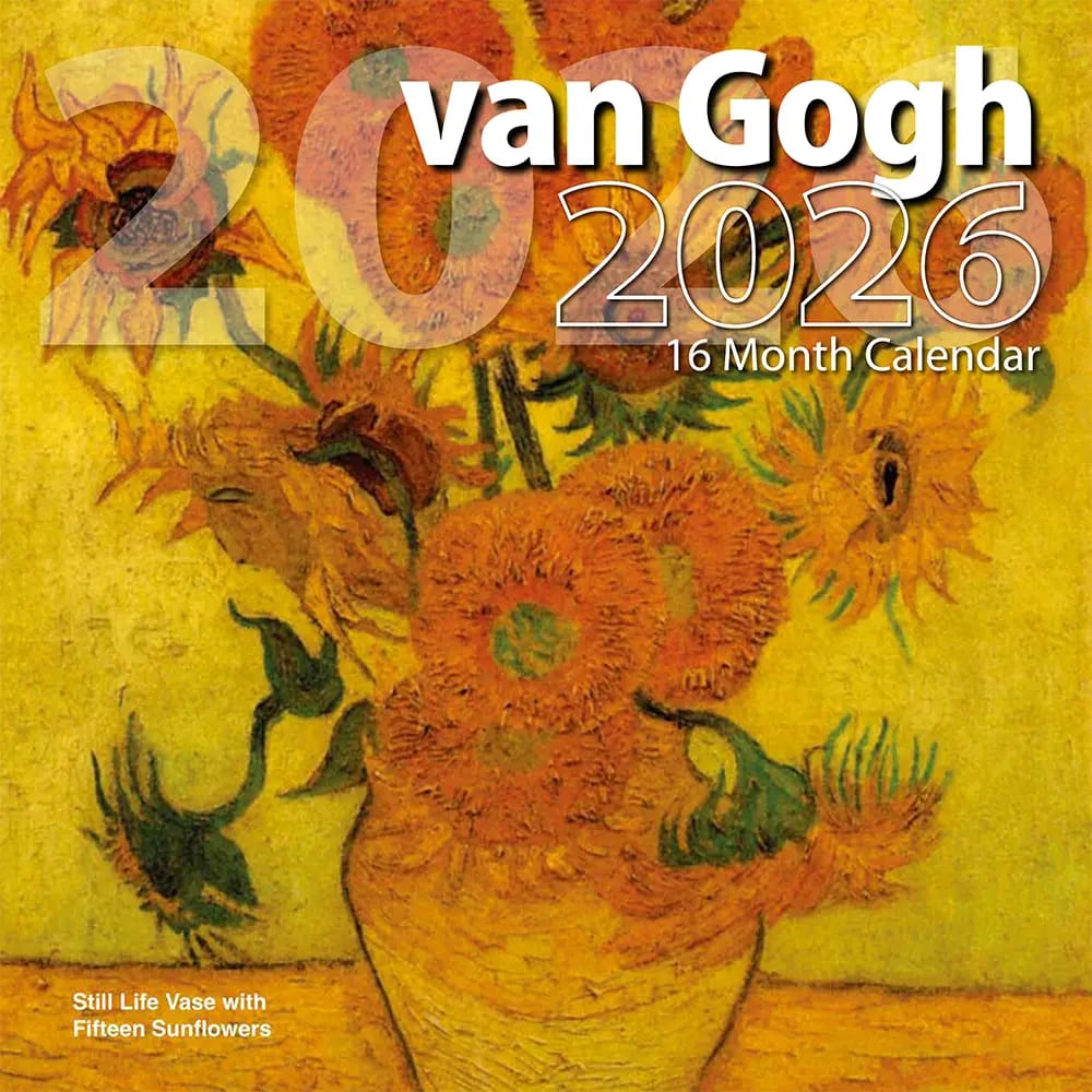 2026 van Gogh Themed 16 Month Wall Calendar, 12"