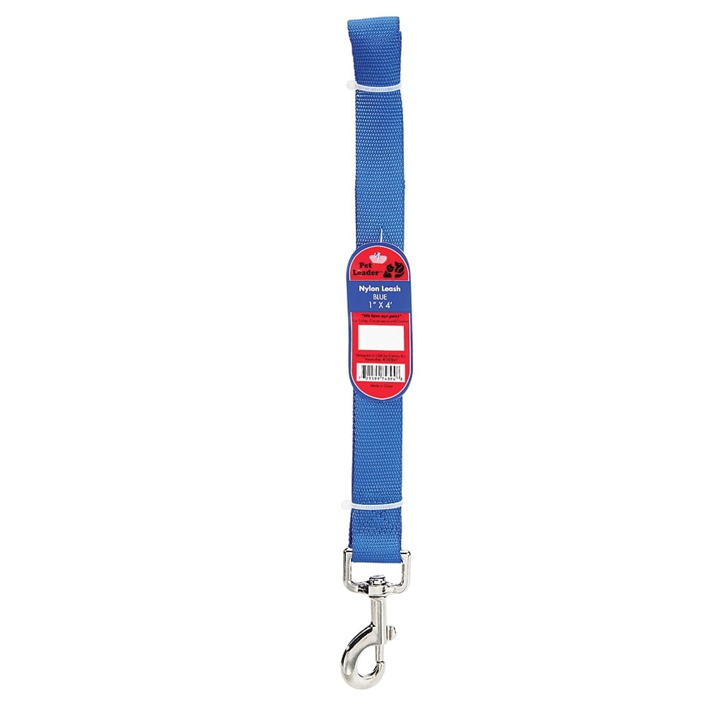 Pet Leader 1" x 4' Pet Leash in Blue