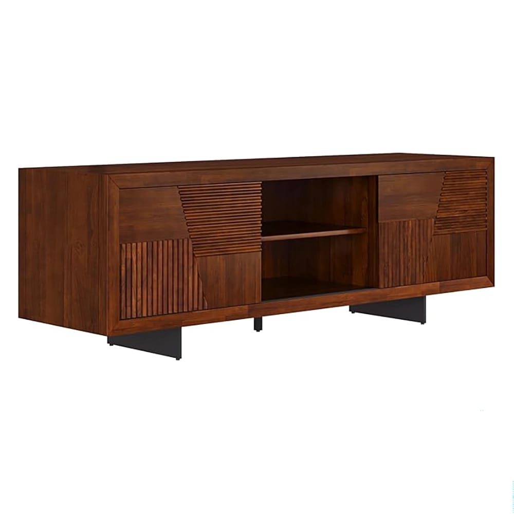 Bme Trapeze Living Room TV Stand, Walnut