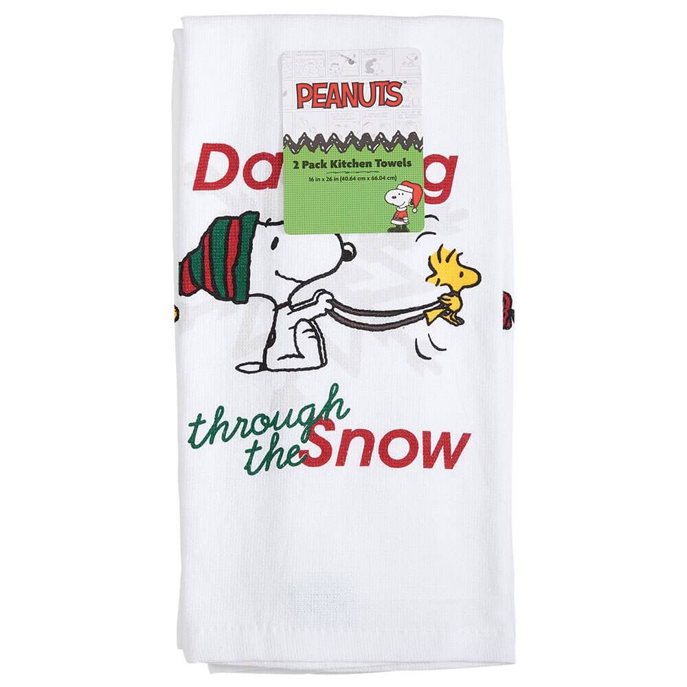 Peanuts Christmas Cotton Kitchen Towels, 2-Count