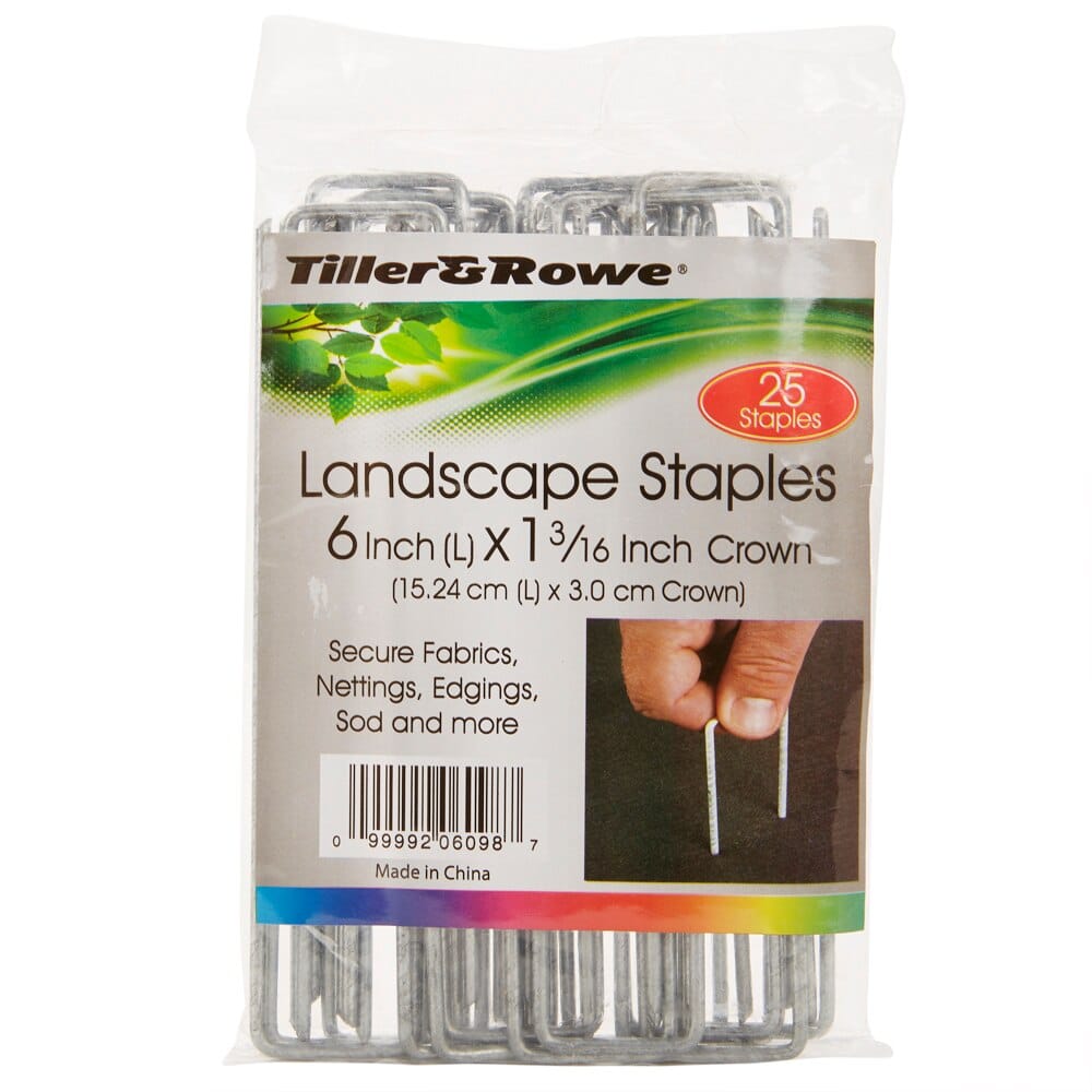 Tiller & Rowe 6" Landscape Staples, 25 Count