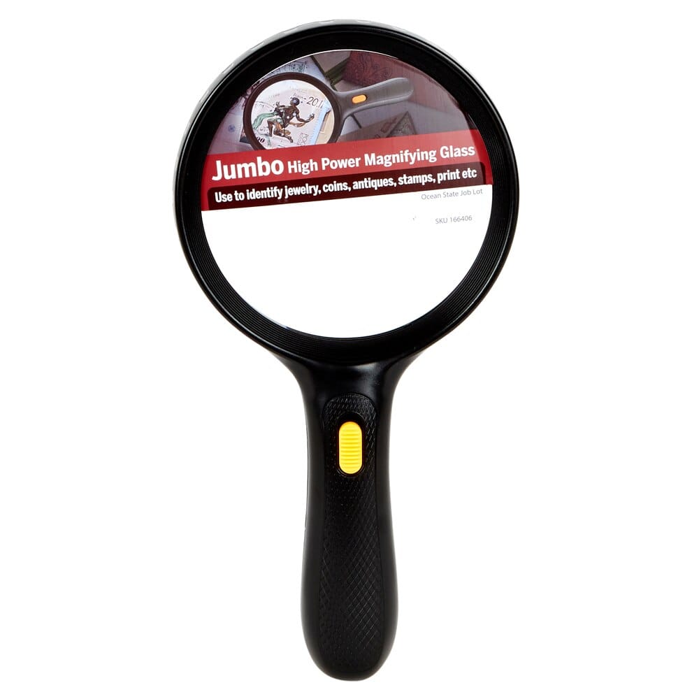 Jumbo High Power Handheld Magnifying Glass