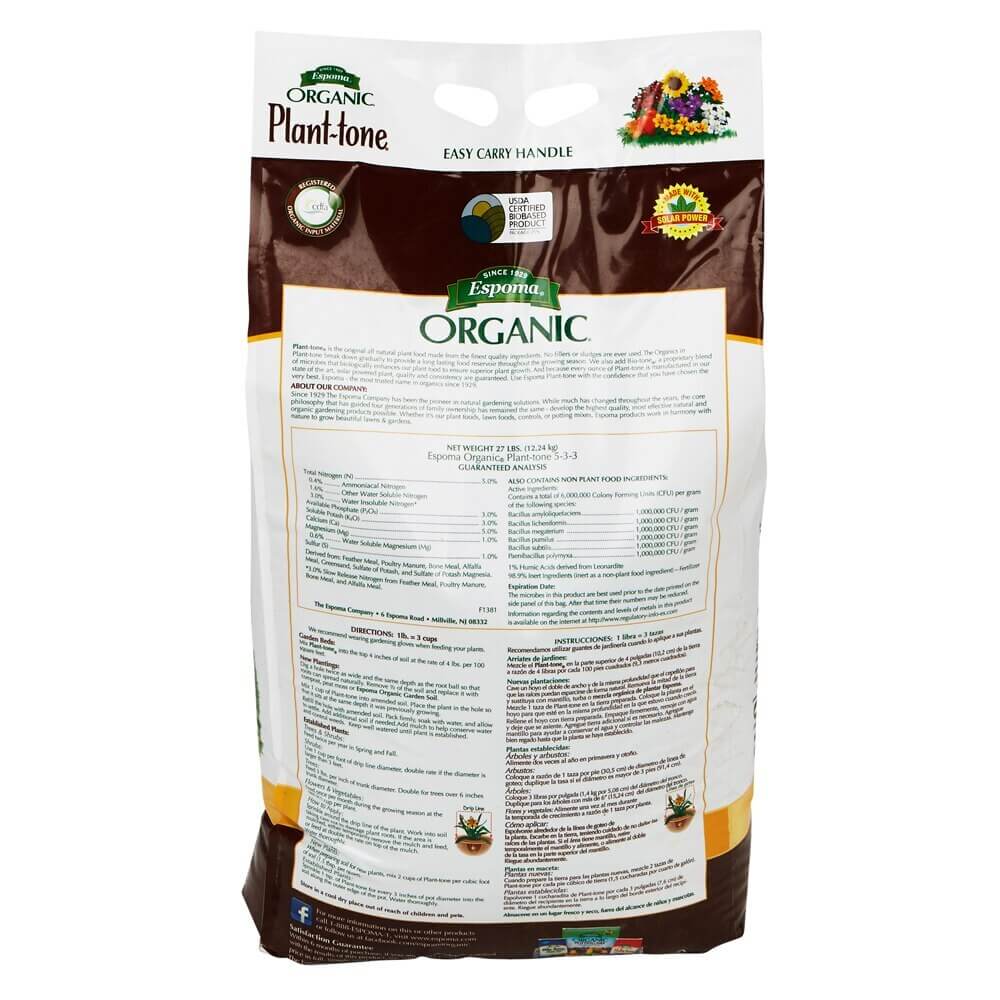 Espoma Organic Plant-Tone All Purpose Plant Food, 27 lbs