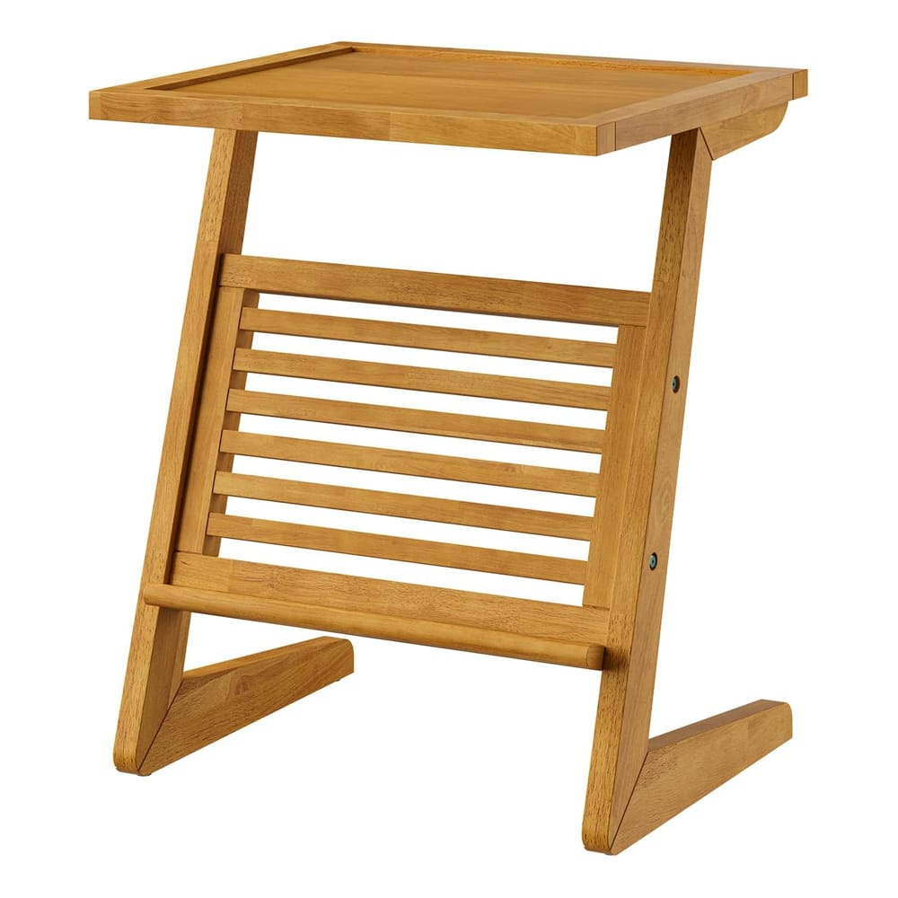 Bme Neil Nightstand Mid Century Modern Side Table, Teak Brown