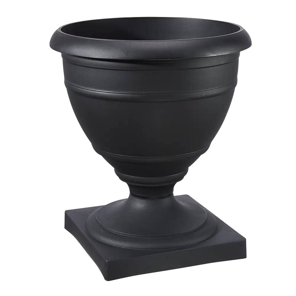 Urn Resin Planter, Black, 16"