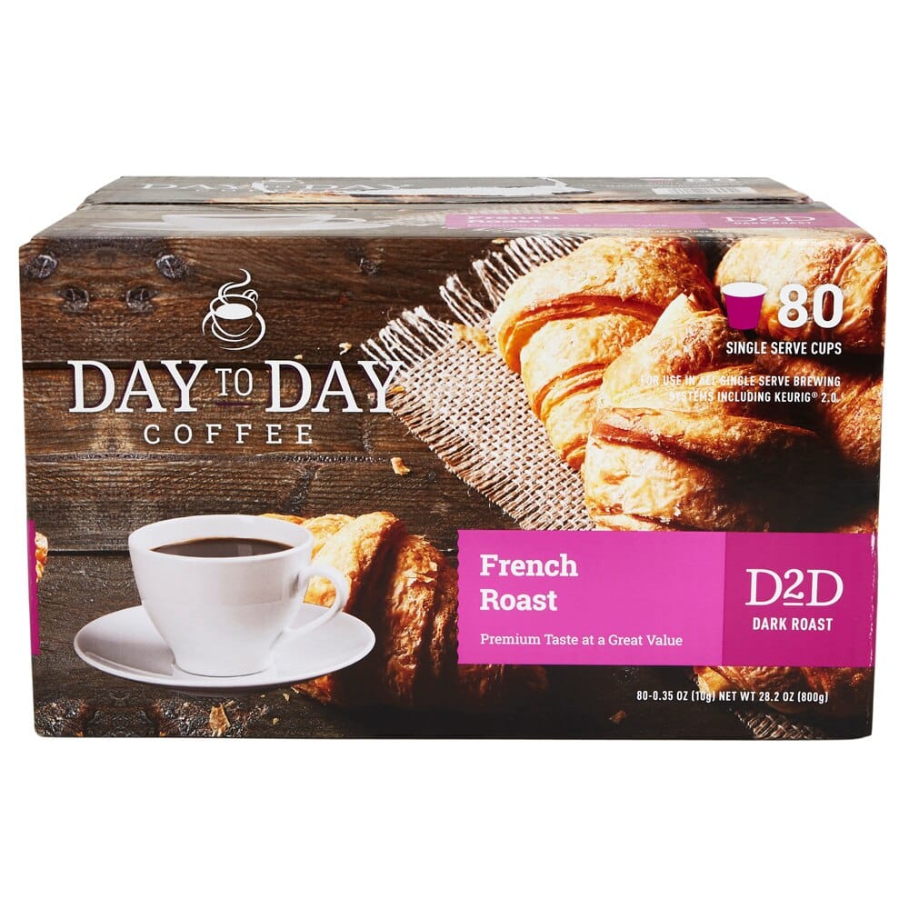 Day to Day French Roast Coffee, 80 Count