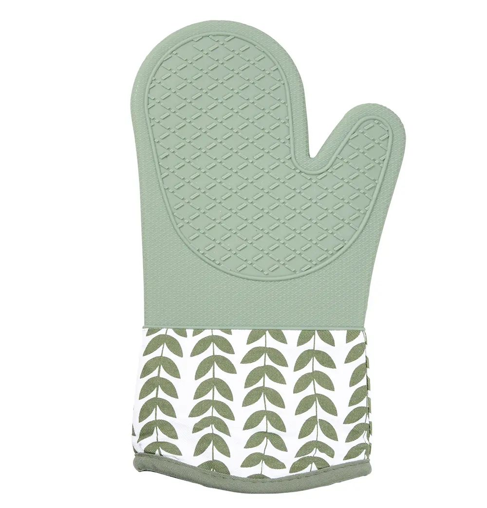 Silicone & Cotton Oven Mitt, 13"