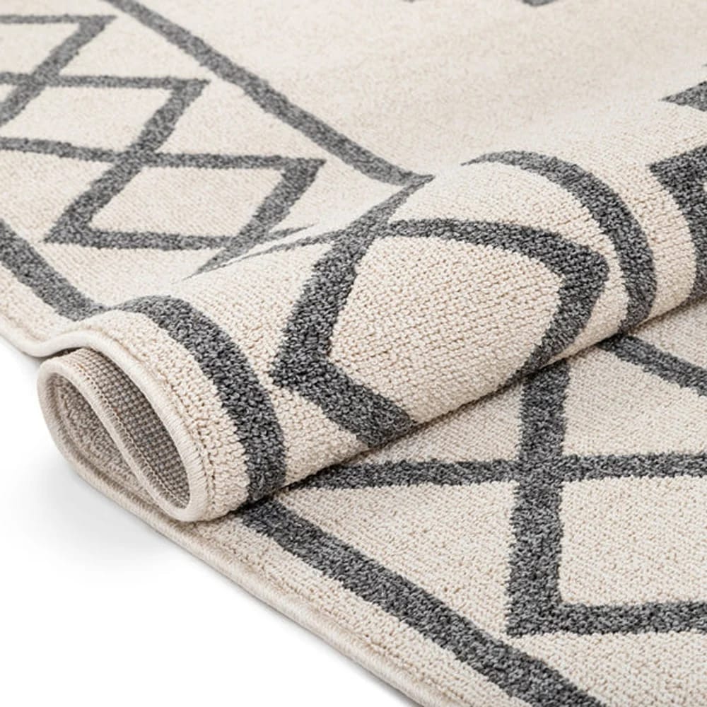 Well Woven 7'10" x 10'6" Loop-De-Loop Mica Southwestern Tribal Geometric Kilim Style Area Rug, Ivory/Gray