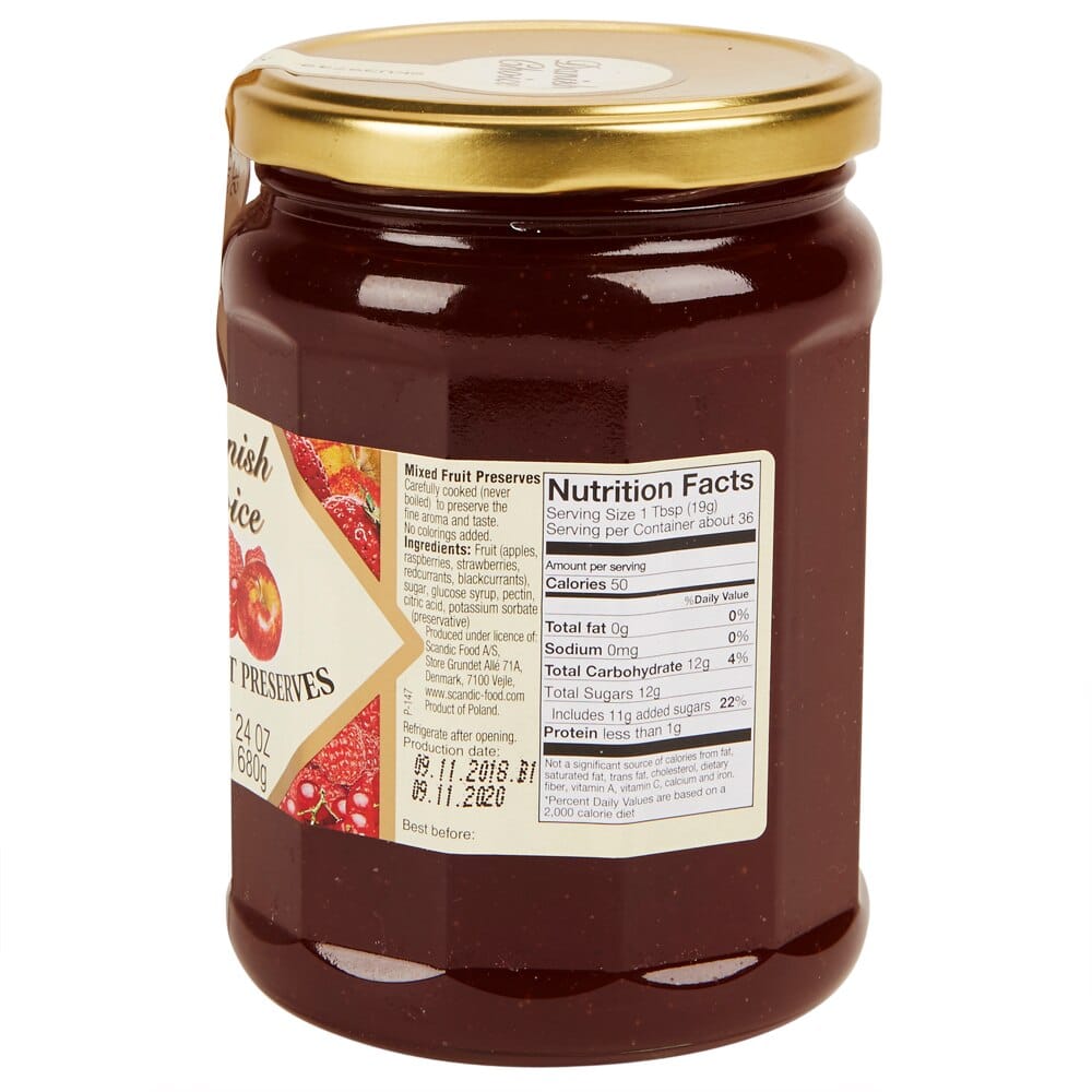 Danish Choice Mixed Fruit Preserve, 24 oz