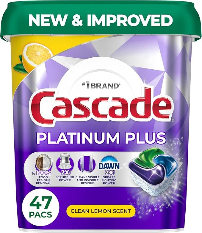 Cascade Platinum Plus Dishwasher Pods, 47 Ct.