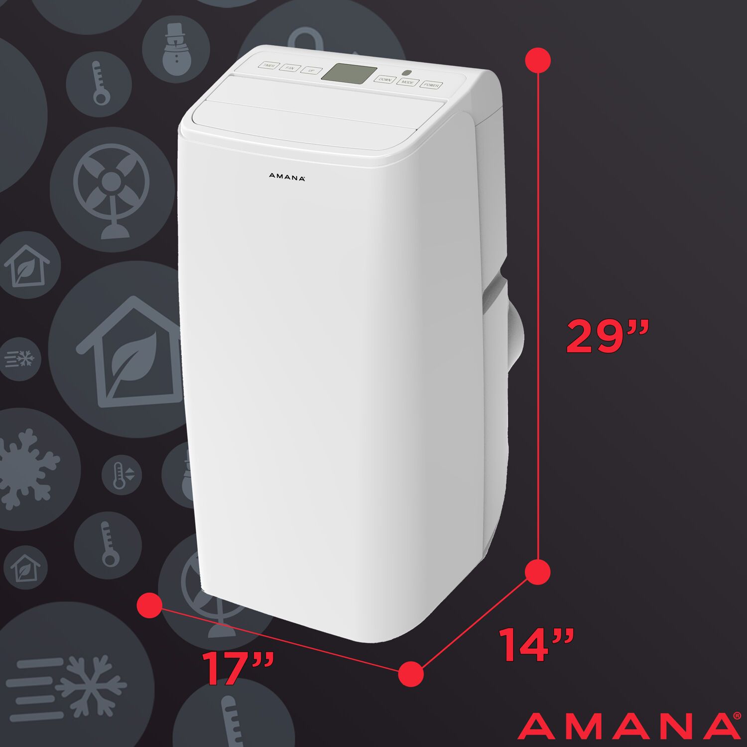 Amana Portable Air Conditioner with Heating Feature, 13,000 BTU