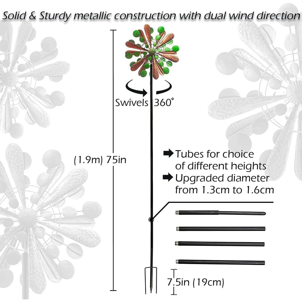 SteadyDoggie Solar Wind Spinner