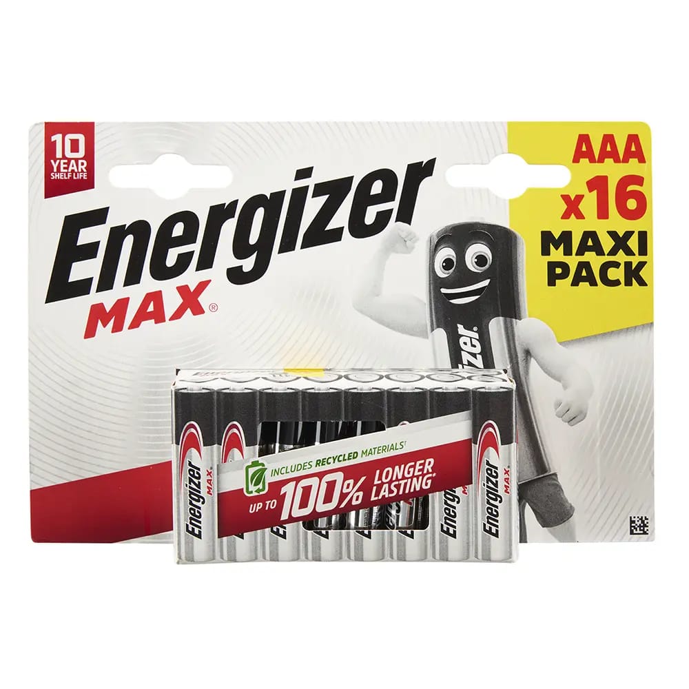 Energizer Max + Alkaline AA Batteries, 16 Count