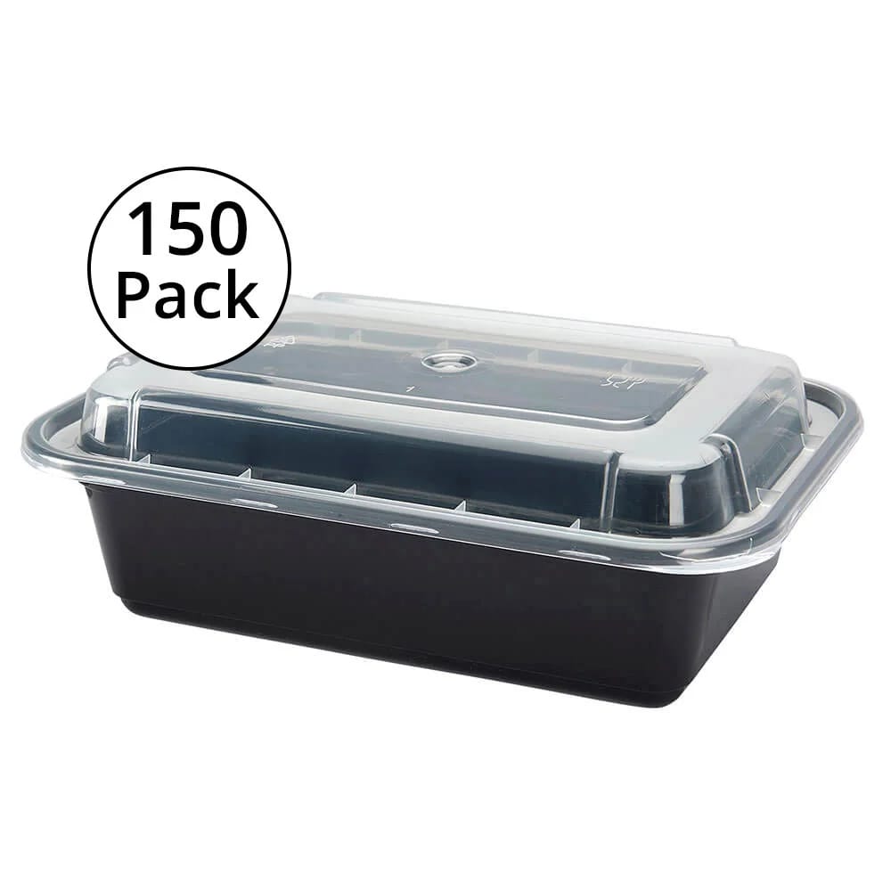 Rectangular Food Containers, 24 oz, 150-Pack