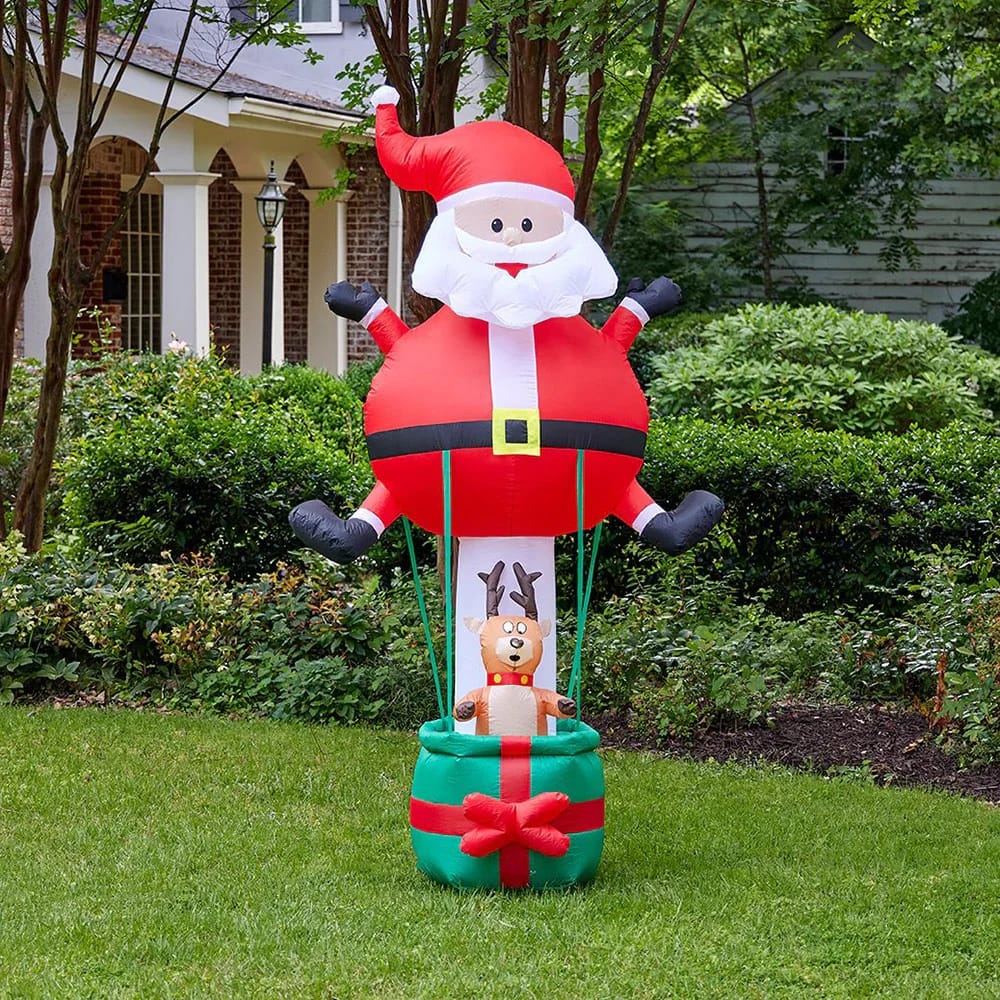 8' Hot Air Balloon Santa Inflatable