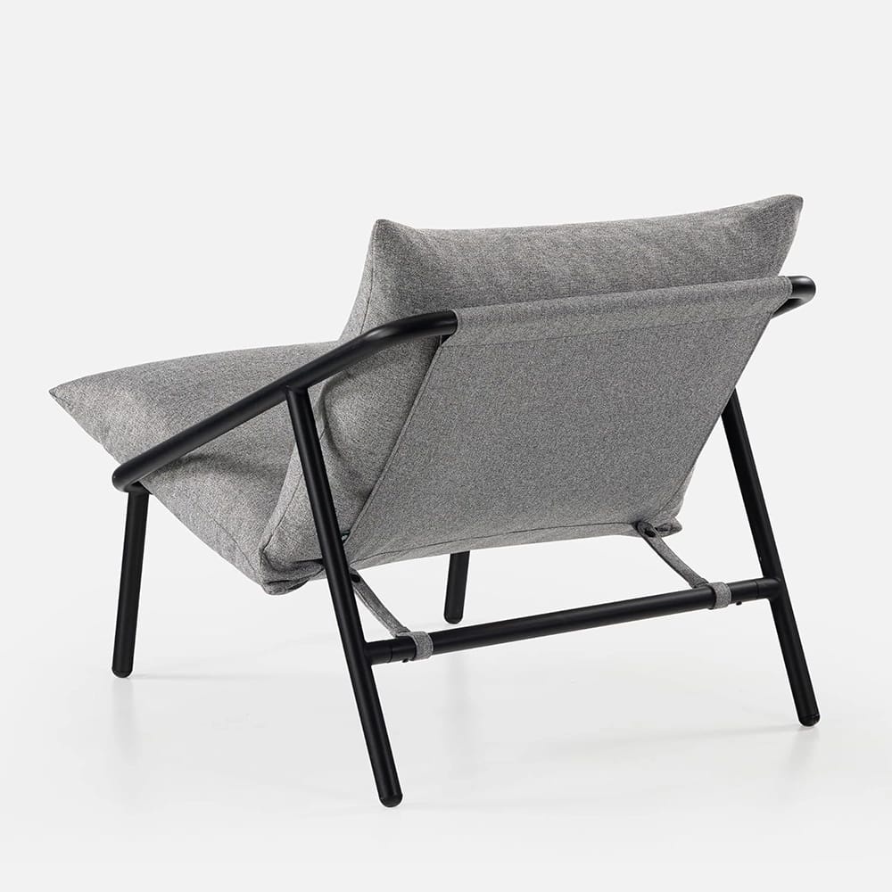 Zinus Ada Sling Chair, Black/Light Gray