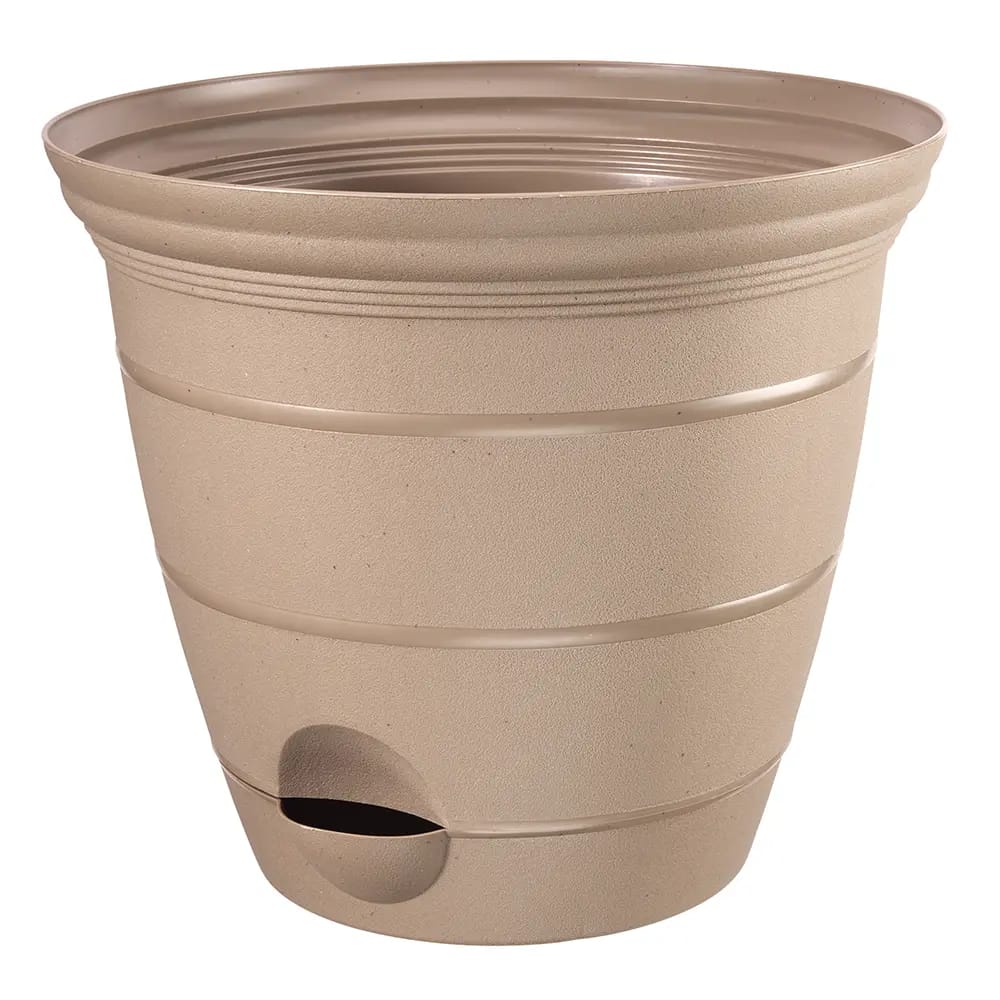 Plant Spa Self-Watering Planter, Sandalwood, 12"