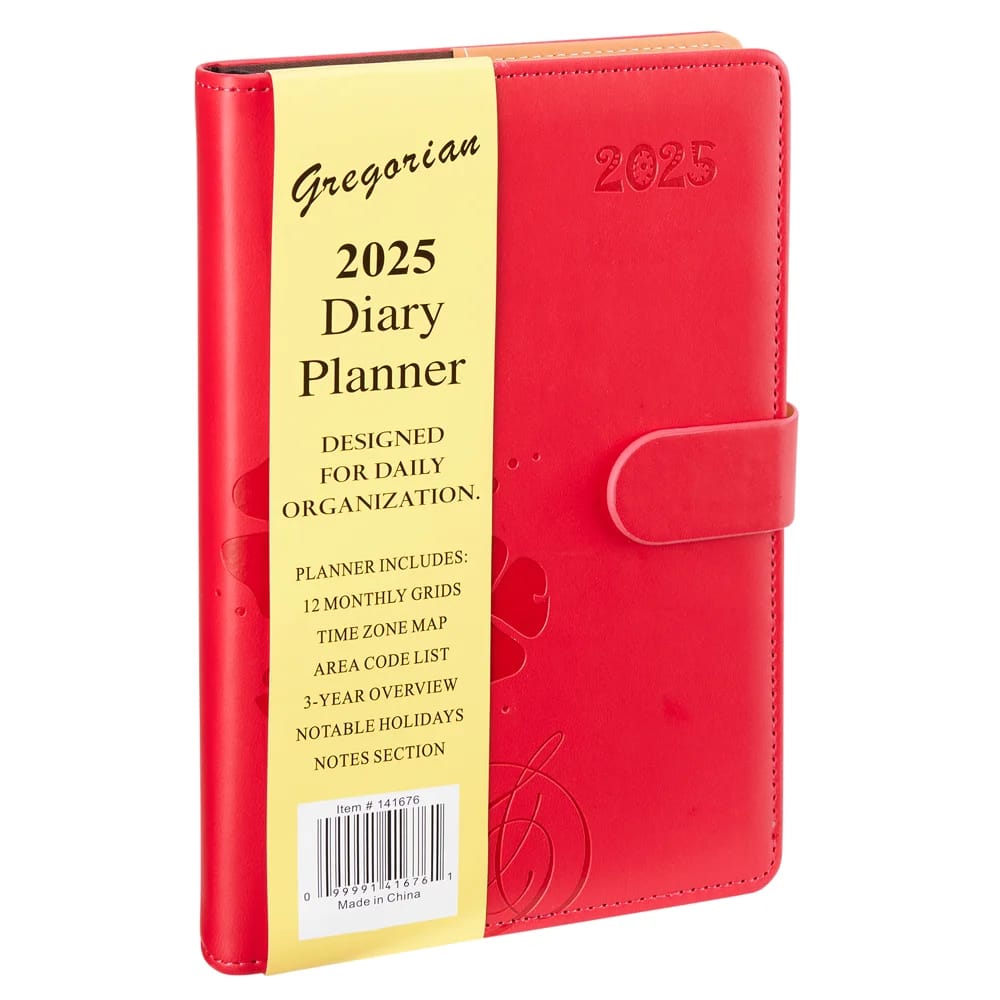 2025 Gregorian Diary Planner, 8.5"