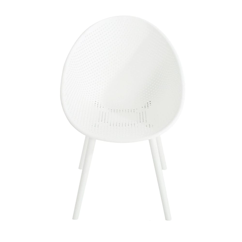 Gable Outdoor Dining Chair, White, Set of 2