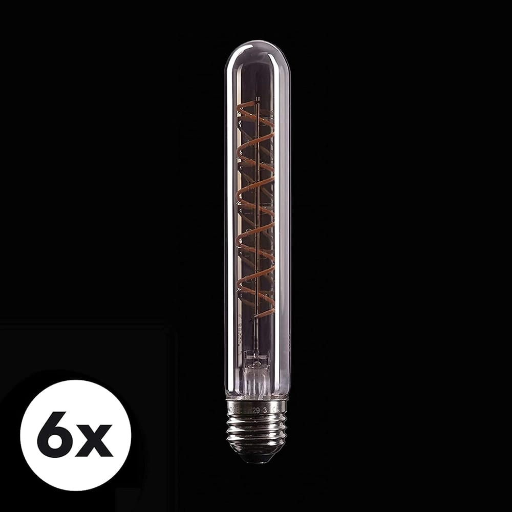 CROWN LED Smoky Edison Flute 4 Watt Light Bulbs, 6 Pack