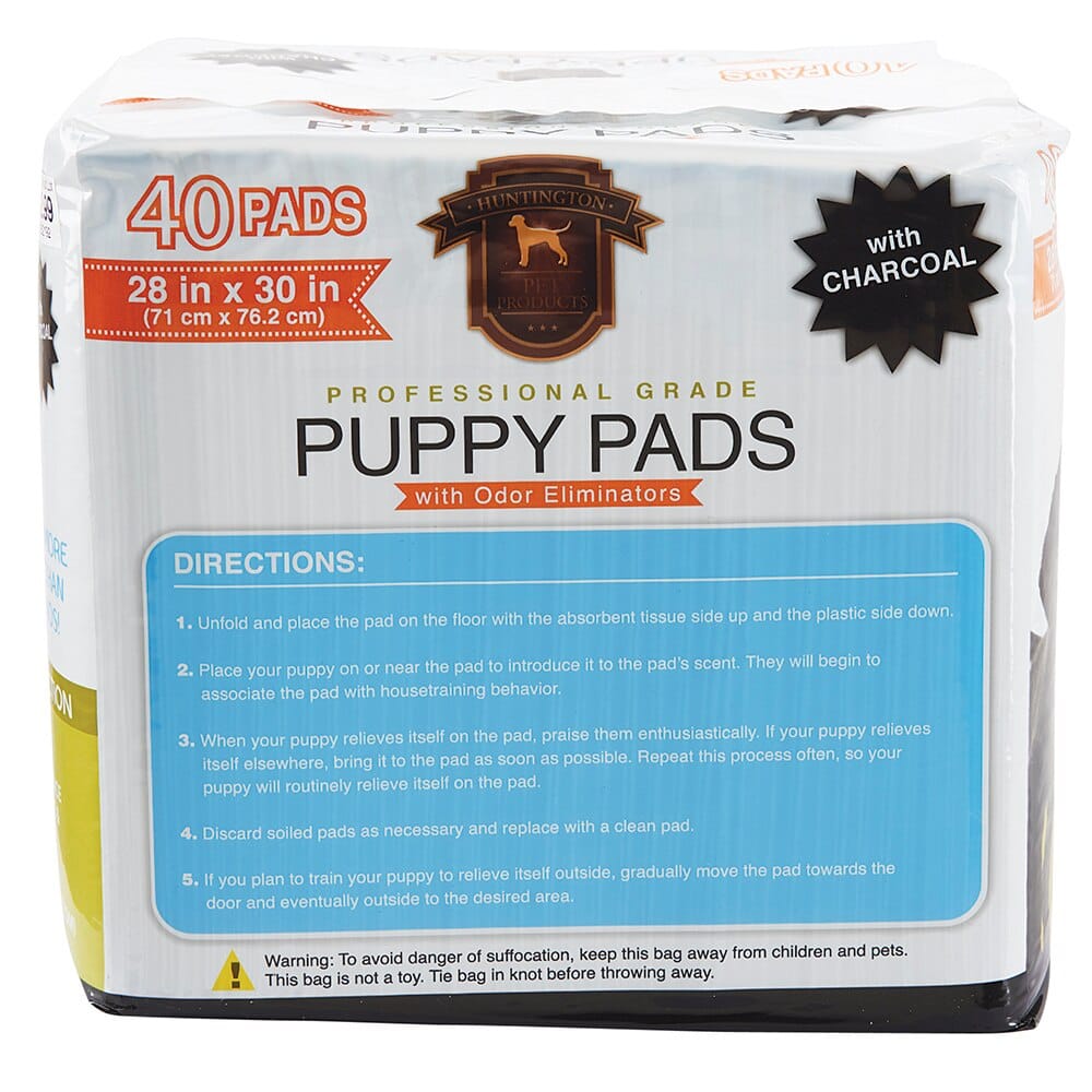 Huntington Pet Products Professional Grade 28" x 30" Puppy Pads with Odor Eliminators, 40 Count