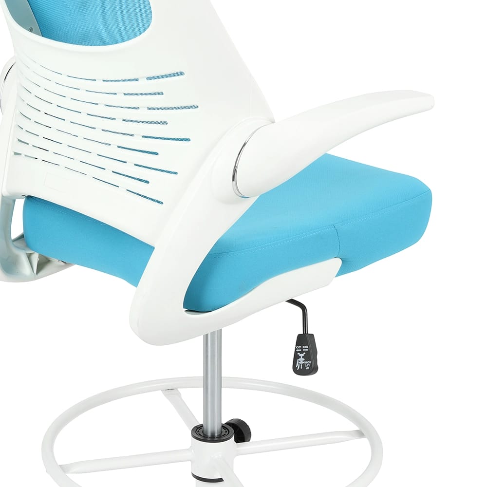 HYLONE Tall Drafting Chair, Light Blue