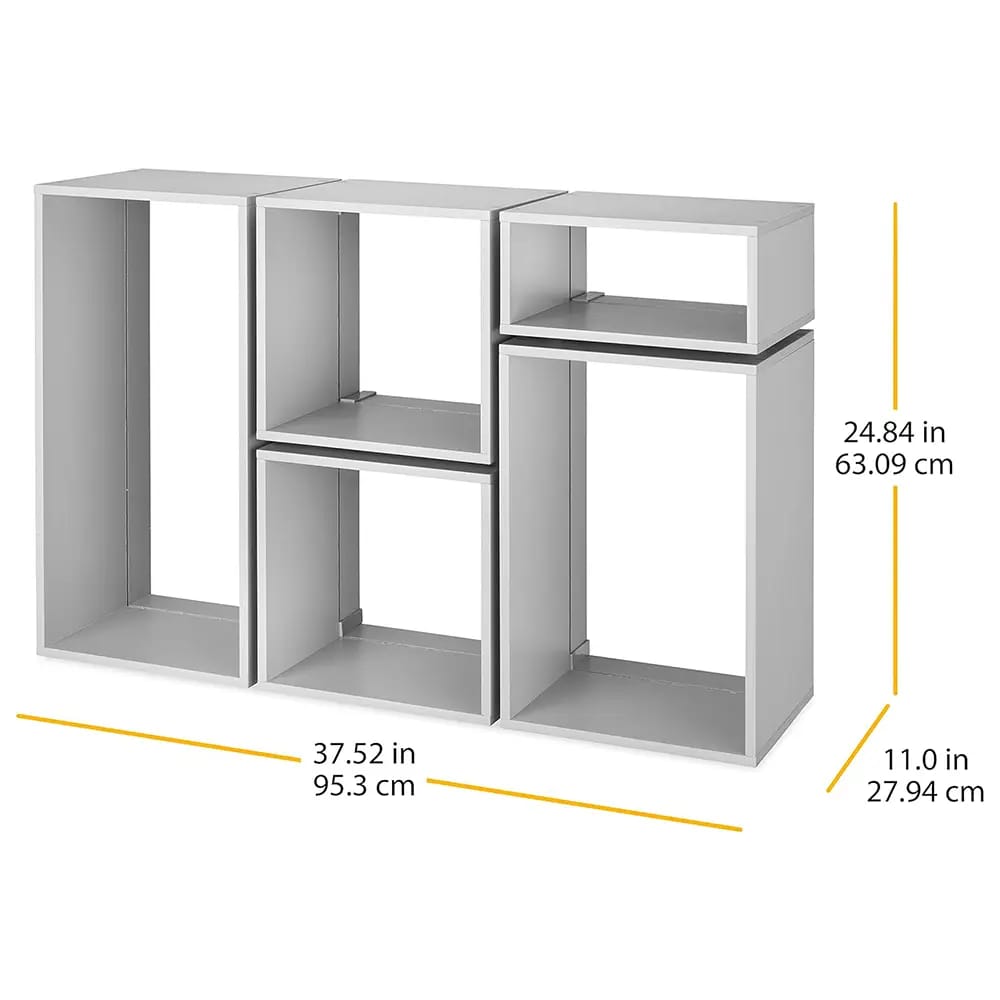 Whitmor Gray Clip & Cube Organizer, 5 Piece