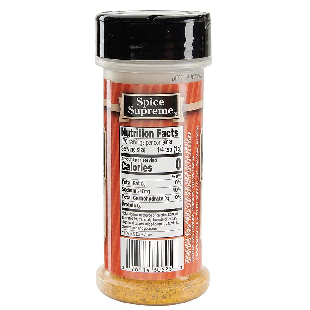Spice Supreme Lemon Pepper Seasoning, 6 oz