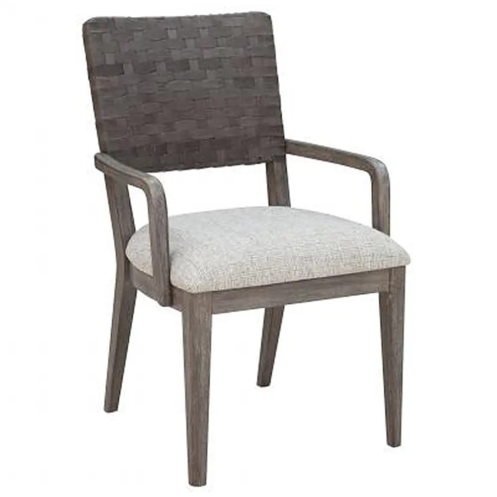 Drew & Jonathan Home Castleton Upholstered Arm Chair, Set of 2, Gray