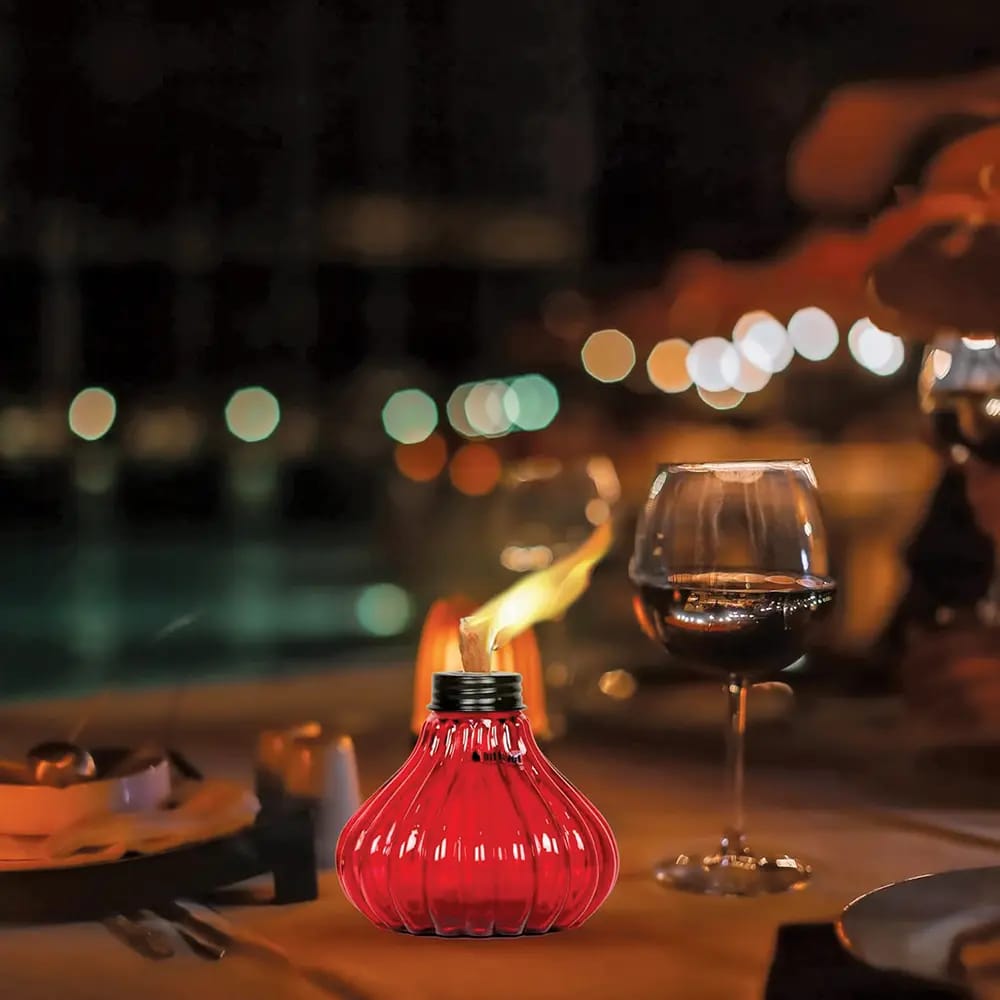 Decorative Pumpkin Table Torch, 3 Pack, Multicolor