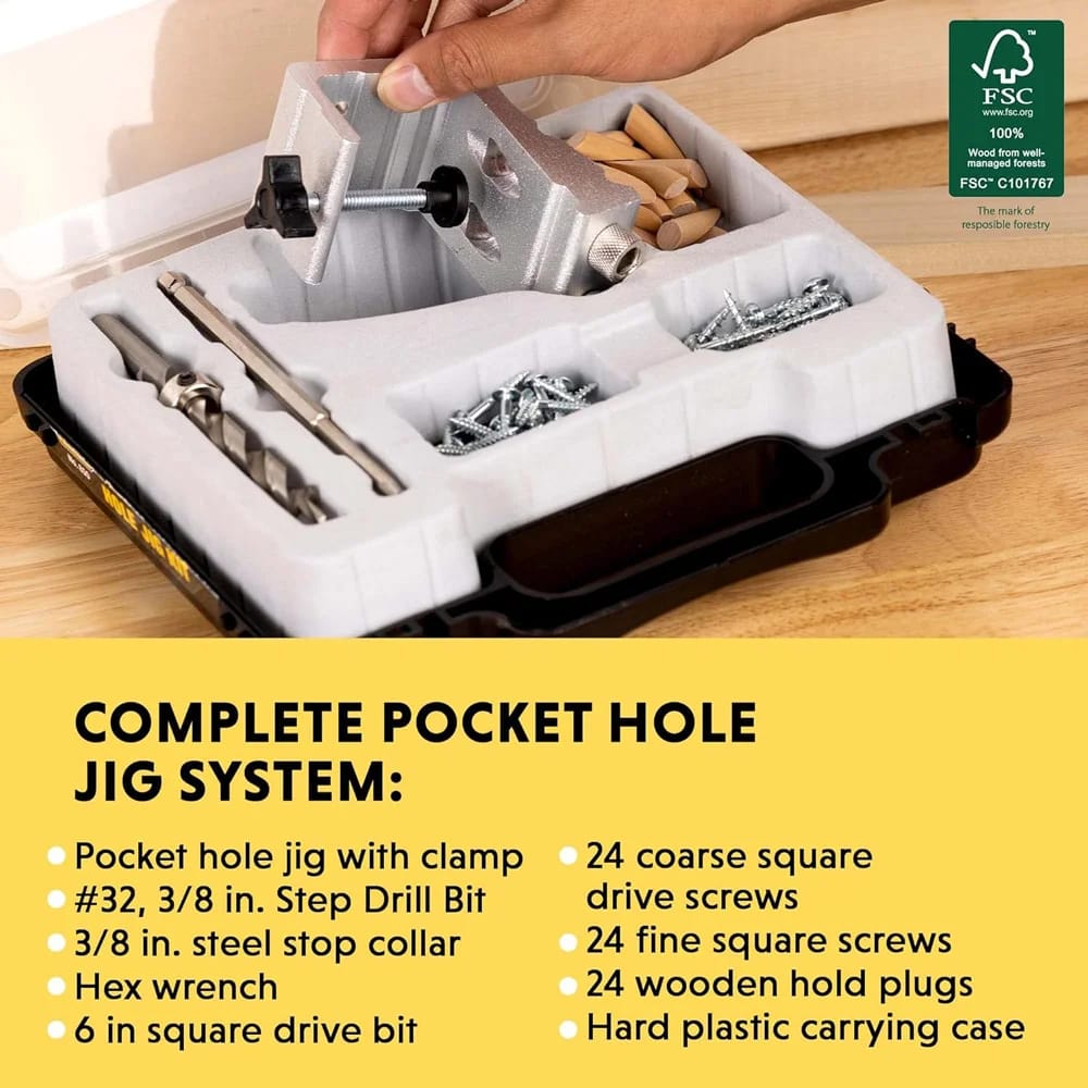 General Tools Woodworking Pocket Hole Jig Kit