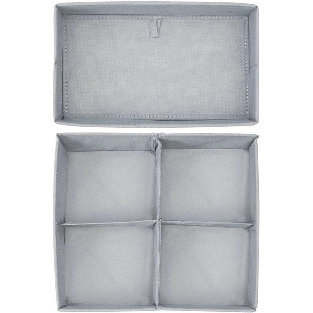 mDesign Drawer Organizer, Gray, Set of 4