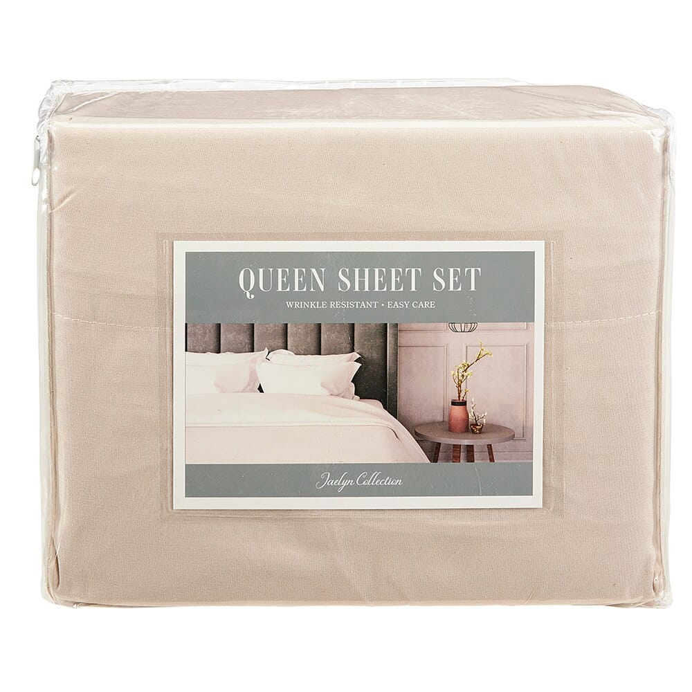 Jaclyn Collection Microfiber Queen Sheet Set, 4 Piece