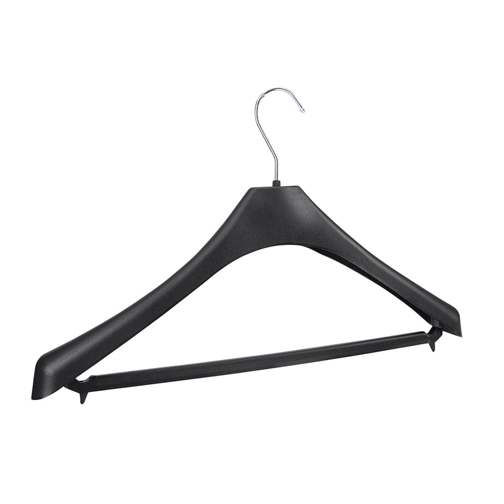 18" Suit Hanger, Black, 50 Pack