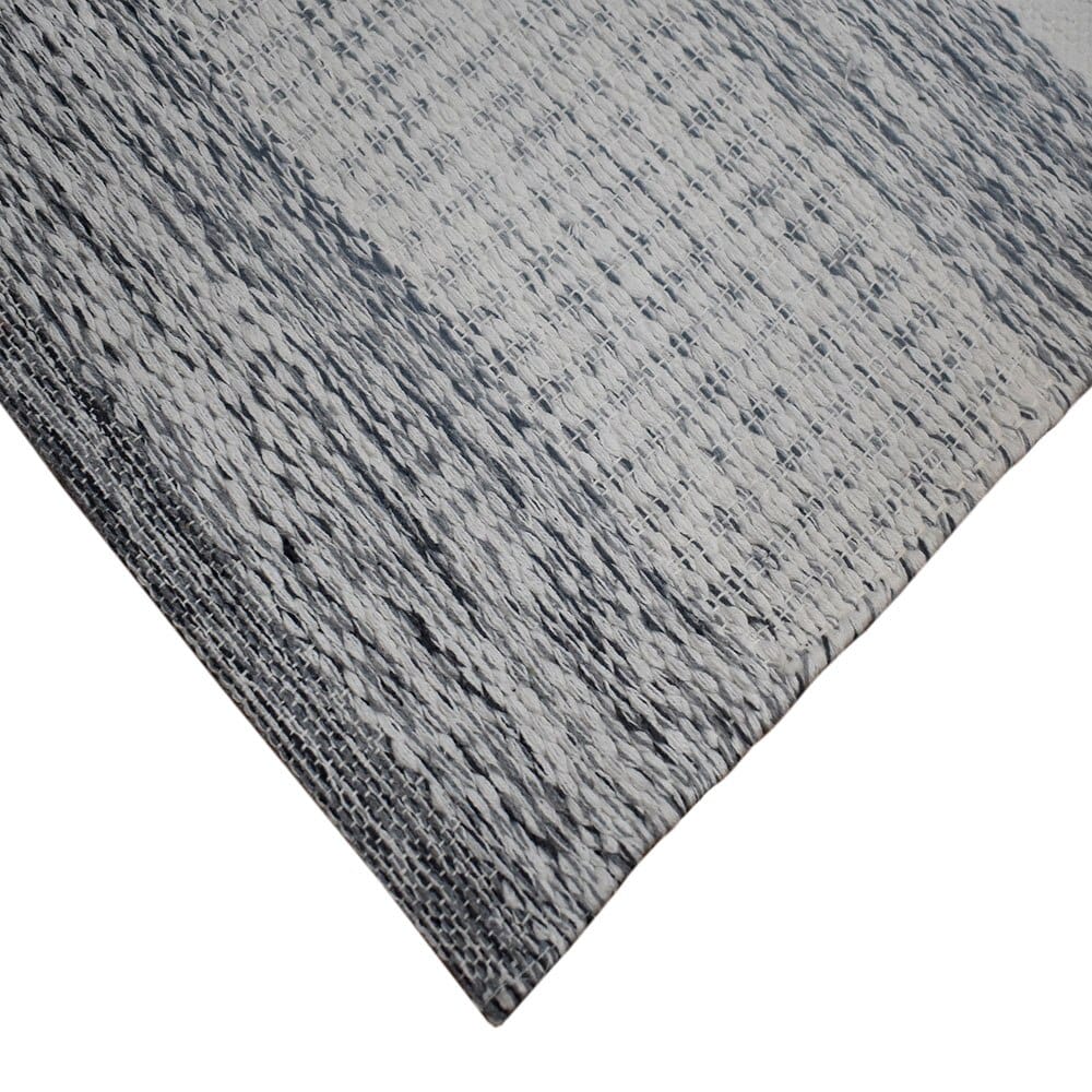 Handwoven 5' x 8' Cotton Melange Area Rug with Non-Skid Backing