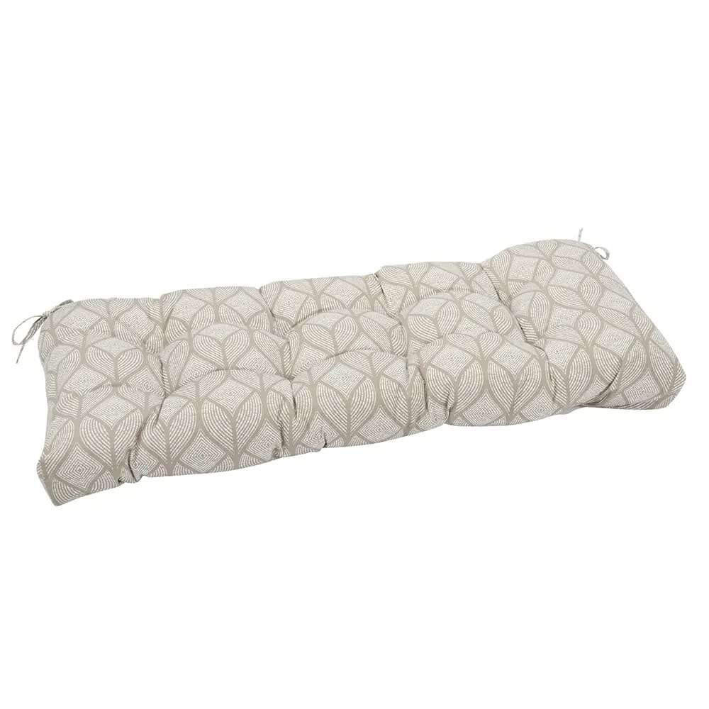 Settee Cushion, Beige Geometric