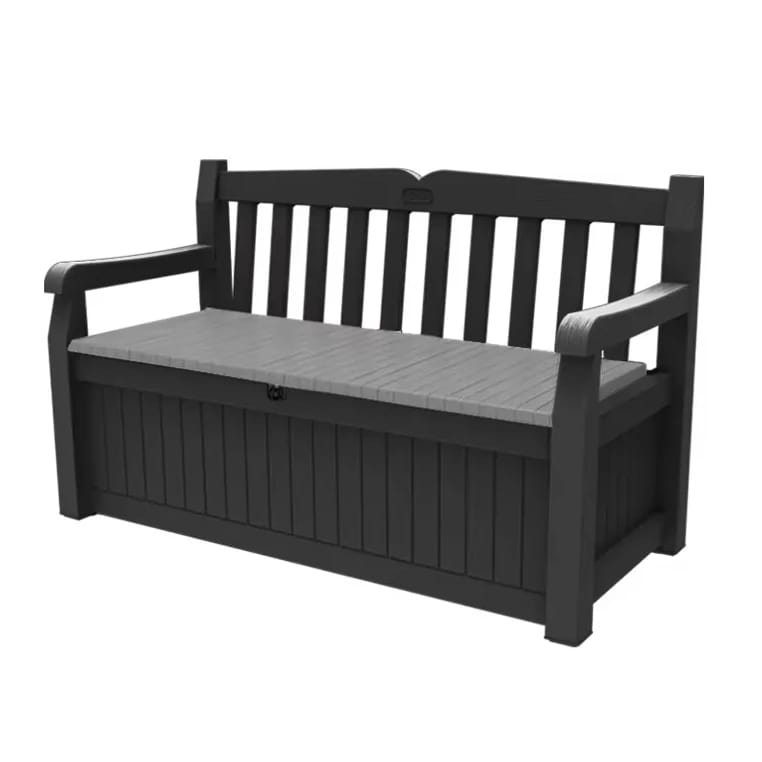 Keter Solana 70-Gallon Outdoor Storage Bench, Antrachite