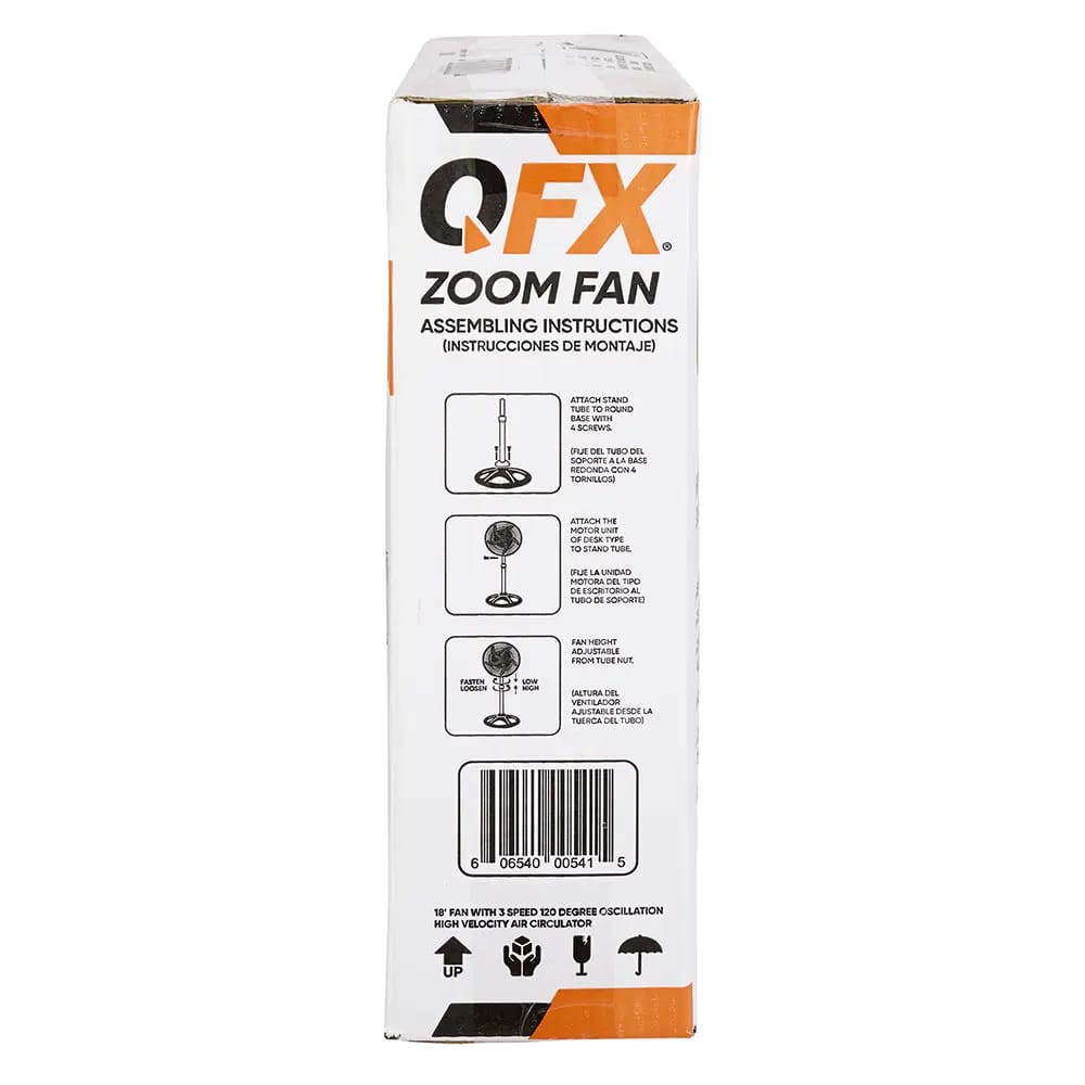 QFX 5 Blades Multifunctional 3 in 1 Fan, 18"