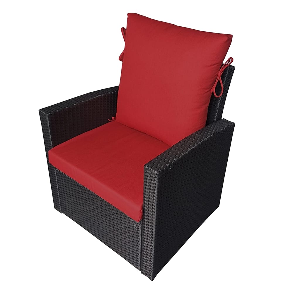 OutdoorLiving Furnishings Acrylic High Back Patio Cushion with 3M Scotchgard, Red