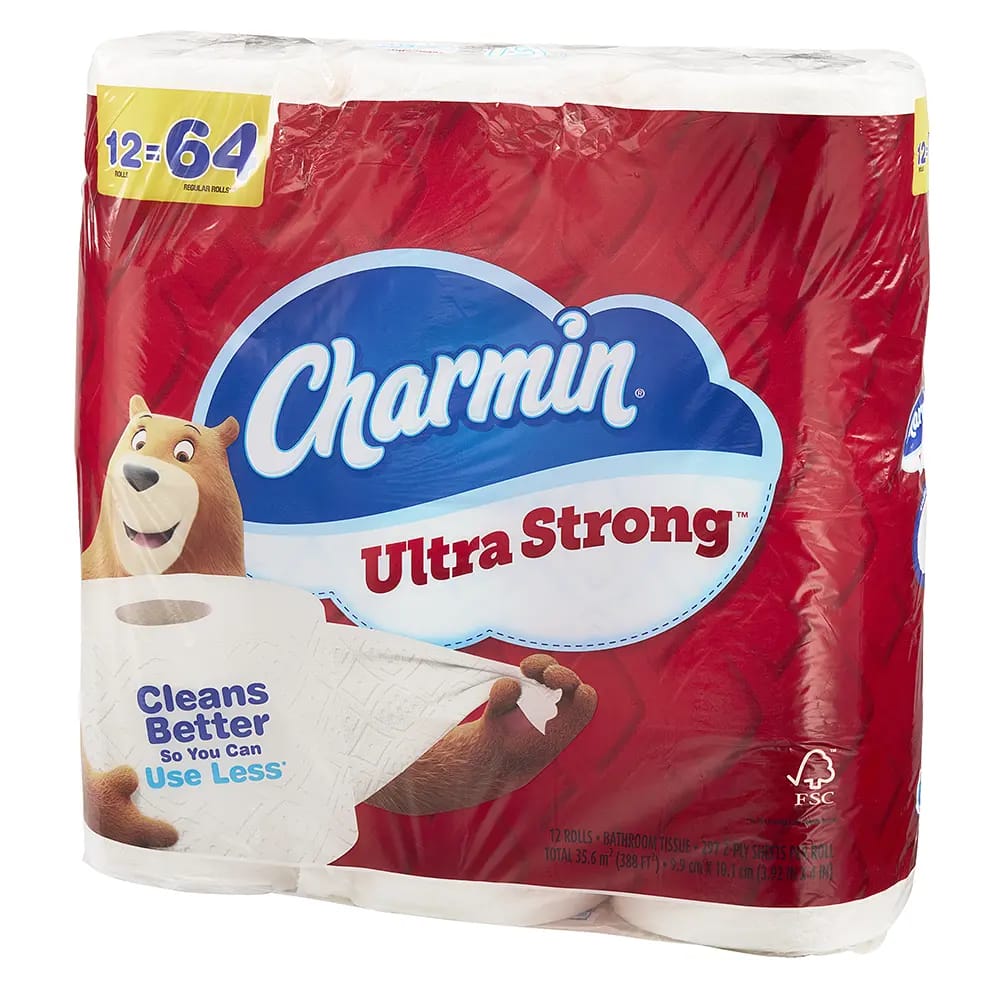 Charmin Ultra Strong Bath Tissue, 12=64 Rolls