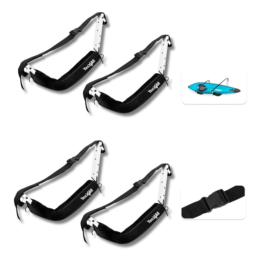 Yes4All Heavy Duty Kayak Storage Hooks, 4ct
