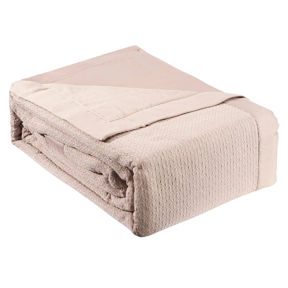 Vellux Cotton 2-in-1 King Sheet Blanket, Tan