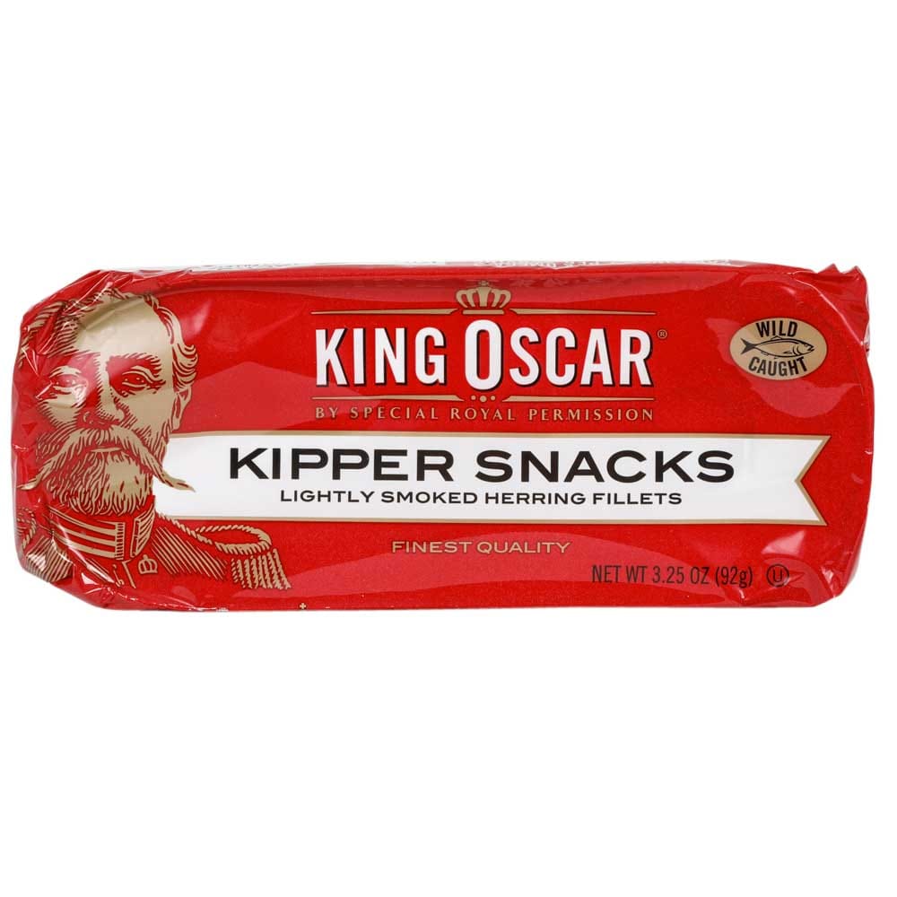 King Oscar Lightly Smoked Herring Fillet Kipper Snacks, 3.25 oz