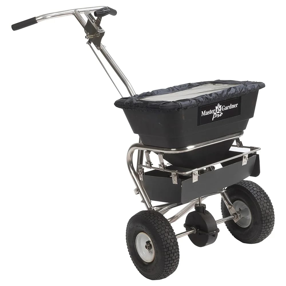 Master Gardner 70 lb. Stainless Steel All-Purpose Broadcast  Fertilizer Spreader